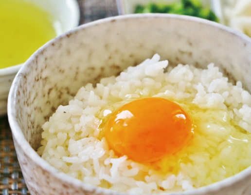 春の養生、卵かけご飯